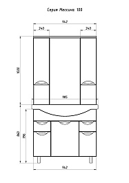 ASB-Mebel Мебель для ванной Мессина 100 – фотография-4